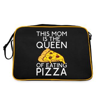 Snack Pizzalove Pizza Lover Cadeau - Sac Retro - noir/or - Dos