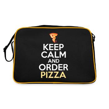 Snack Pizzalove Pizza Lover Cadeau - Sac Retro - noir/or - Dos