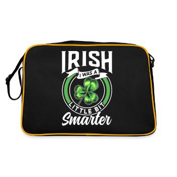 St Patricks Tag Irland Gälisch Irisch Ire - Retro Tasche - Schwarz/Gold - Hinten