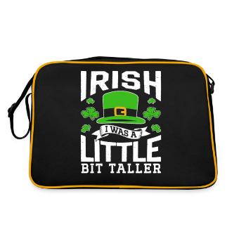 St Patricks Tag Irisch Irland Gälisch Ire - Retro Tasche - Schwarz/Gold - Hinten