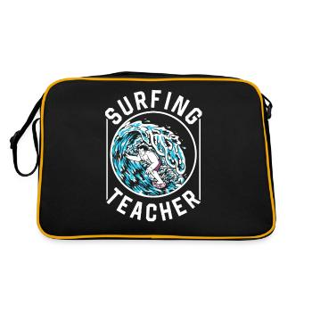 Moniteur de surf Surfer Surfer Planche de surf - Sac Retro - noir/or - Dos