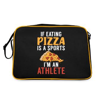 Snack Pizzalove Pizza Lover Cadeau - Sac Retro - noir/or - Dos