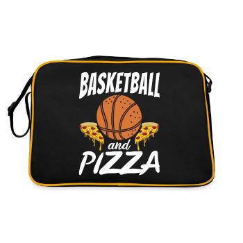 Snack Pizzalove Pizza Lover Cadeau - Sac Retro - noir/or - Dos