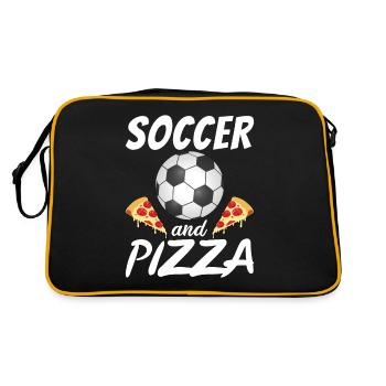 Snack Pizzalove Pizza Lover Cadeau - Sac Retro - noir/or - Dos