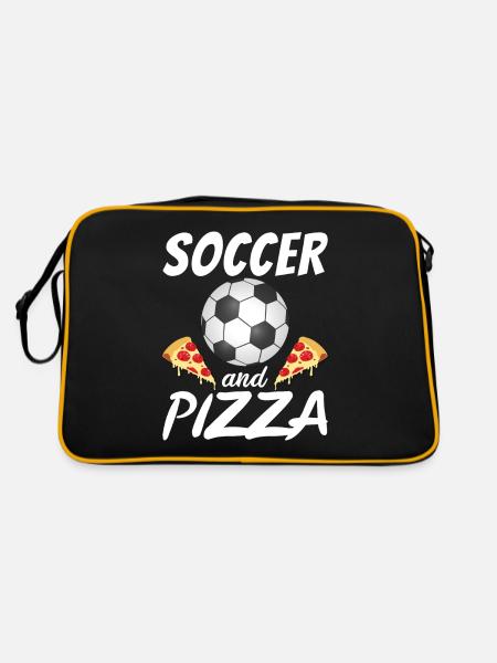 Snack Pizzalove Pizza Lover Gift - Retro Bag - black/gold - Back