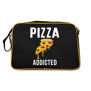Snack Pizzalove Pizza Lover Cadeau - Sac Retro - noir/or - Dos