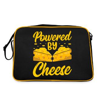 Driven by cheese love sweet lovers sayings - Retro Bag - black/gold - Back