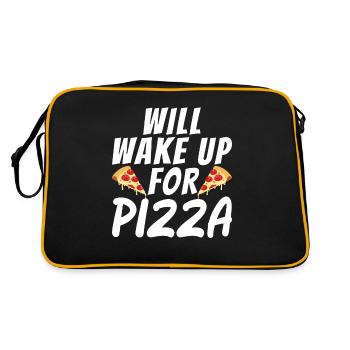 Snack Pizzalove Pizza Lover Cadeau - Sac Retro - noir/or - Dos