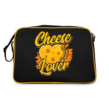 Amateurs de fromage Les amateurs de fromage adorent les dictons doux - Sac Retro - noir/or - Dos