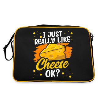 J’aime le fromage juste très amoureux amour doux - Sac Retro - noir/or - Dos