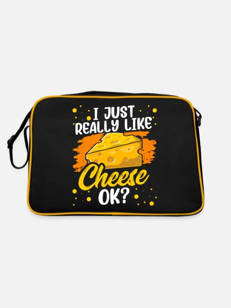 J’aime le fromage juste très amoureux amour doux - Sac Retro - noir/or - Dos