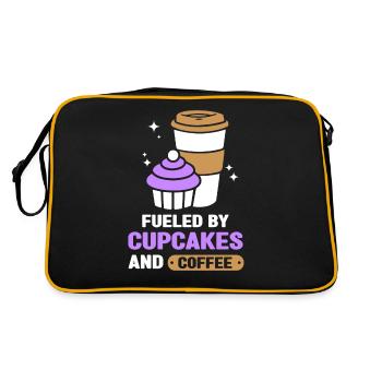 Propulsé par Cupcakes et Coffee Cupcake Eating - Sac Retro - noir/or - Dos