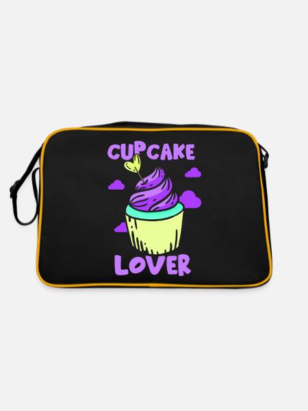 Cupcake Lovers Cupcakes Food Sweet - Sac Retro - noir/or - Dos