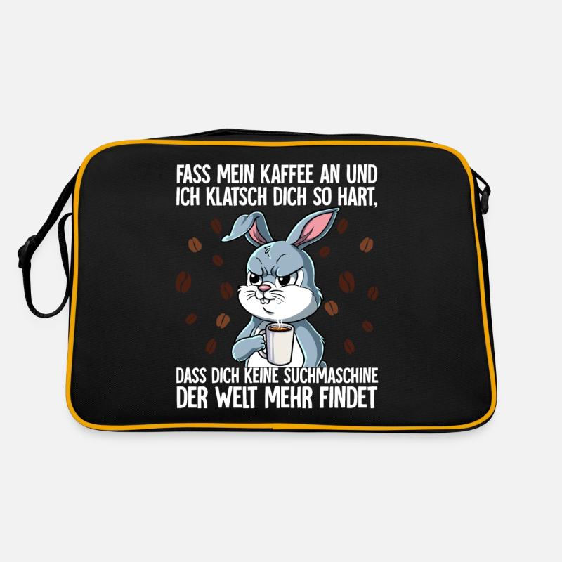 Fass mein Kaffee an und ich klatsch dich Kaffee Retro Tasche