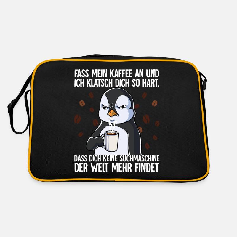 Fass mein Kaffee an und ich klatsch dich Kaffee Retro Tasche