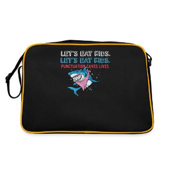 La ponctuation sauve des vies I Drôle de grammaire anglaise - Sac Retro - noir/or - Dos