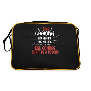 La ponctuation sauve des vies I Drôle de grammaire anglaise - Sac Retro - noir/or - Dos
