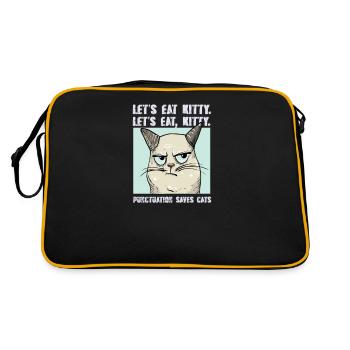 La ponctuation sauve des vies I Drôle de grammaire anglaise - Sac Retro - noir/or - Dos