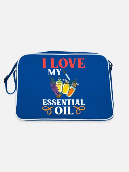 Essential Oil Diffuser Aromatherapy Plants - Retro Bag - blue/white - Back