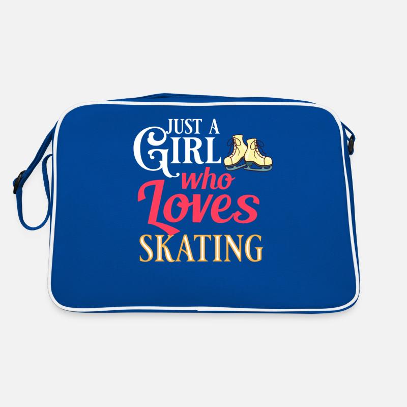 Eiskunstlauf Eisläufer Schlittschuhe Eislaufen Retro Tasche