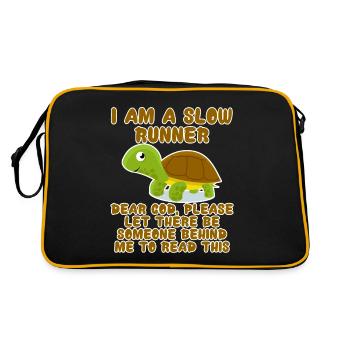 Please Let There Be Someone Behind Me To Read Thi2 - Retro Tasche - Schwarz/Gold - Hinten