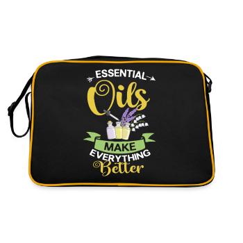 Essential Oil Diffuser Aromatherapy Plants - Retro Bag - black/gold - Back