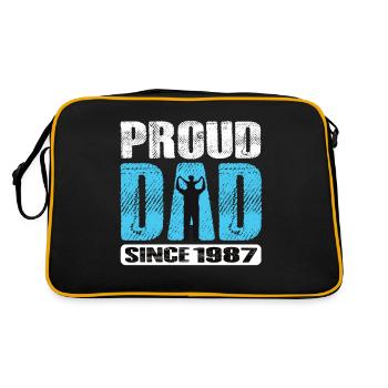 Proud Dad Since 1987 - Retro Tasche - Schwarz/Gold - Hinten