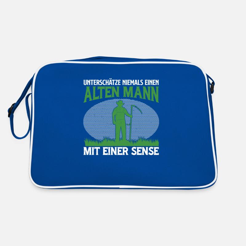 Unterschätze Niemals Einen Alten Mann Mit Einer Retro Tasche