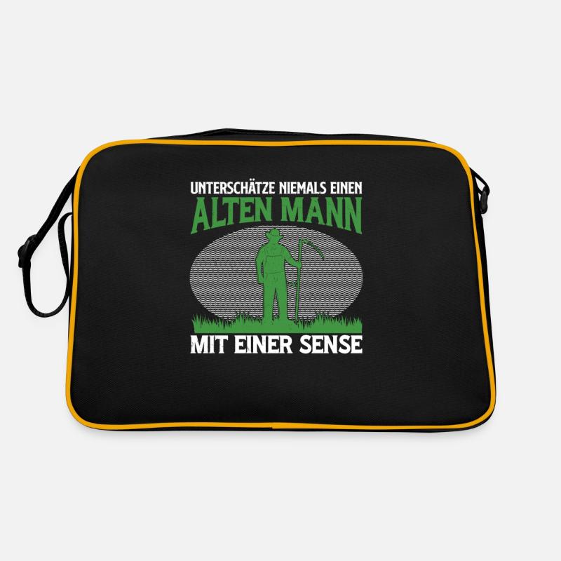 Unterschätze Niemals Einen Alten Mann Mit Einer Retro Tasche