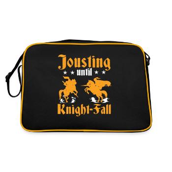 Jousting Until Knight-fall Funny Jousting Lance - Retro Bag - black/gold - Back
