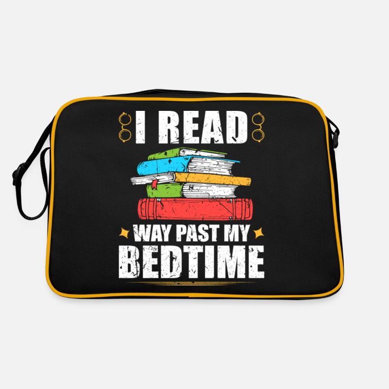 I Read Way Past My Bedtime Book Lover Retro Bag
