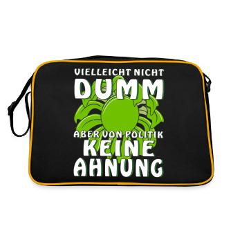 Maybe Not Stupid But No A T Shirt - Retro Bag - black/gold - Back