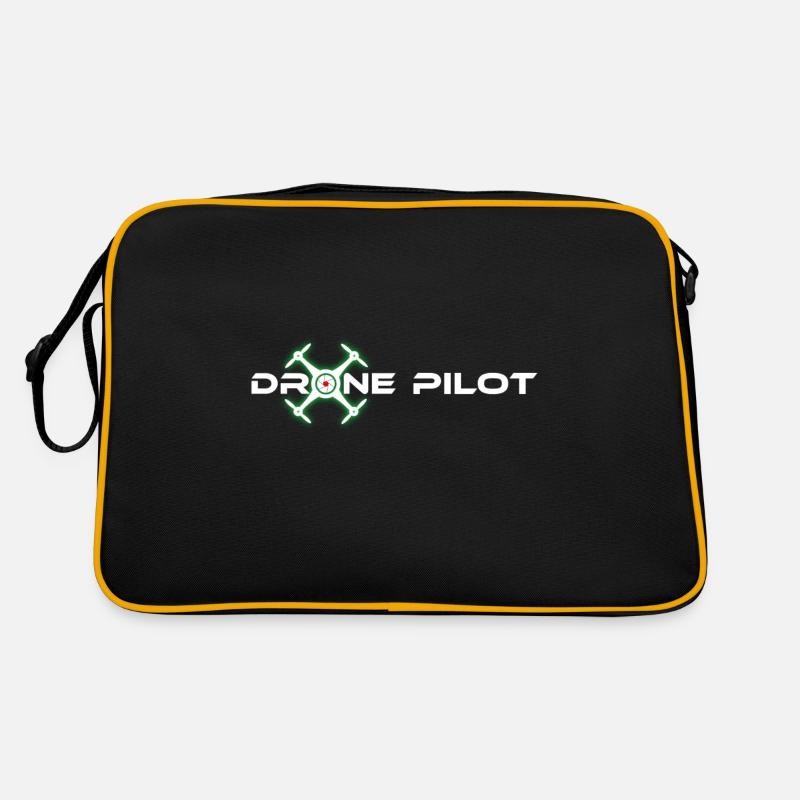 Drohnenpilot Glow Effekt Retro Tasche