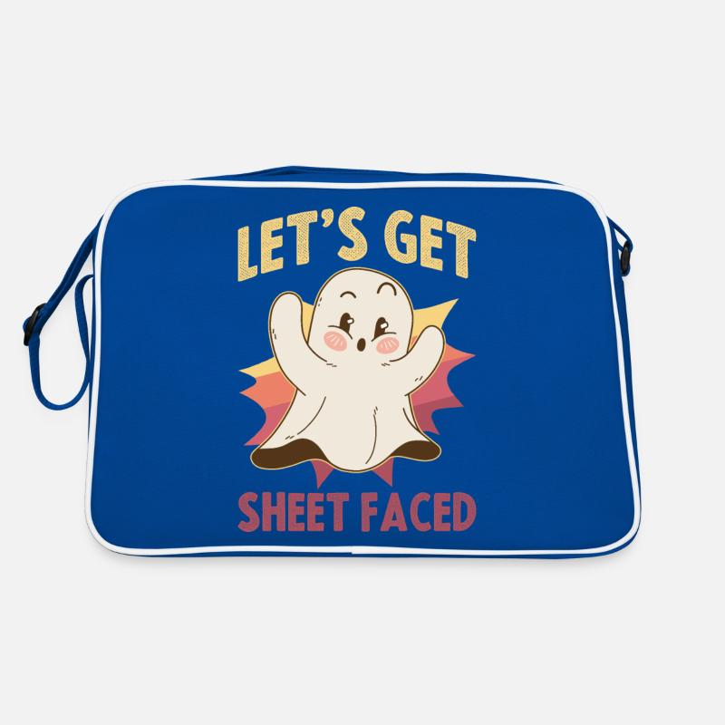 Lets Get Sheet Faced Geist Geschenk Retro Tasche