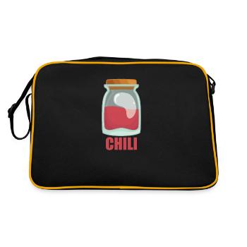 Chili épice nourriture goût cuisine - Sac Retro - noir/or - Dos