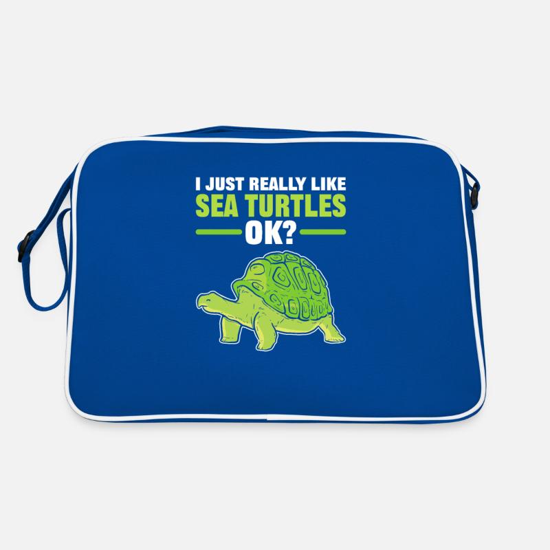 I Just Really Like Sea Turtles, OK? Turtle Retro Bag