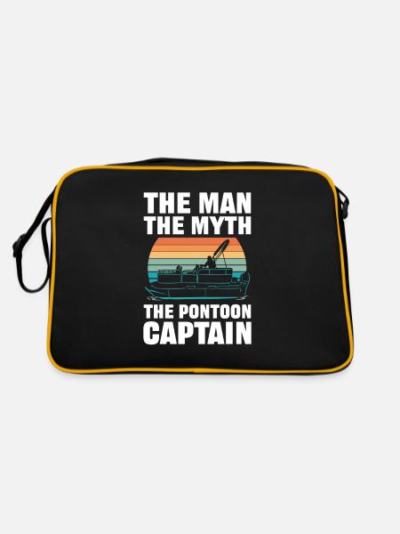 The Man the Myth the Pontoon Captain Pontooning - Retro Bag - black/gold - Back
