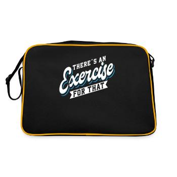 Physiotherapeut | Übungen helfen - Retro Tasche - Schwarz/Gold - Hinten