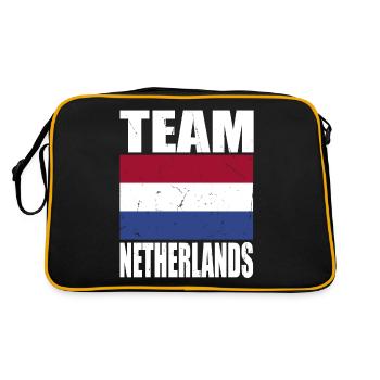 Équipe des Pays-Bas de football - Sac Retro - noir/or - Dos