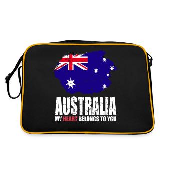 Drapeau de l’Australie - Sac Retro - noir/or - Dos