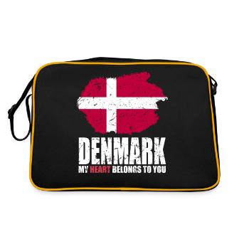 Drapeau du Danemark - Sac Retro - noir/or - Dos