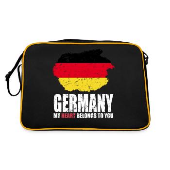 Germany Flag - Retro Bag - black/gold - Back