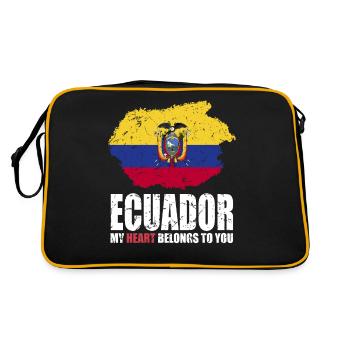 Ecuador Flag - Retro Bag - black/gold - Back