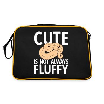 Reptilien Für Fans Von Schlangen - Retro Tasche - Schwarz/Gold - Hinten