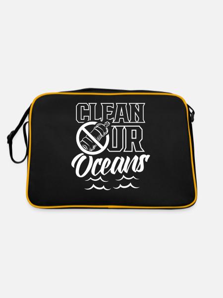Nettoyer nos océans Sea Lake Ocean Protection - Sac Retro - noir/or - Dos