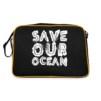Sauvons notre océan Sea Lake Ocean Protection - Sac Retro - noir/or - Dos