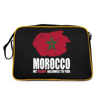 Drapeau du Maroc - Sac Retro - noir/or - Dos