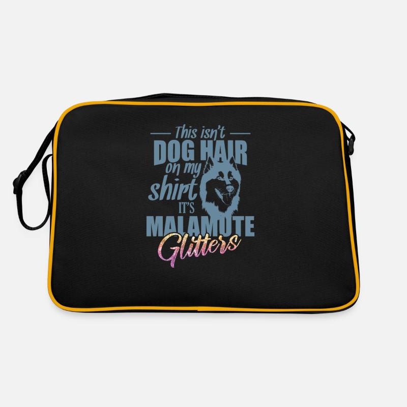This isn't Dog Hair on me It's Malamute Glitters Retro Tasche
