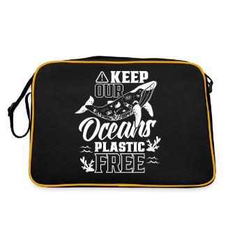 Gardez nos océans sans plastique mer - Sac Retro - noir/or - Dos