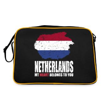 Drapeau des Pays-Bas - Sac Retro - noir/or - Dos